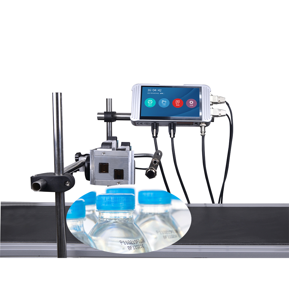 7 inch touch screen online batch code printer automatic date code online bar code printing machine for production line