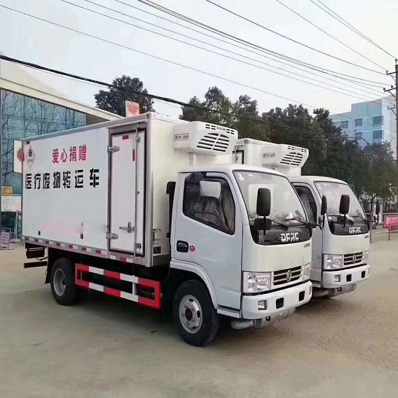 Dongfeng 4x2 4x4 грузовик для холодильника, грузовик для транспортировки медицинских отходов, транспортное средство для транспортировки клинических отходов, грузовик для холодного хранения