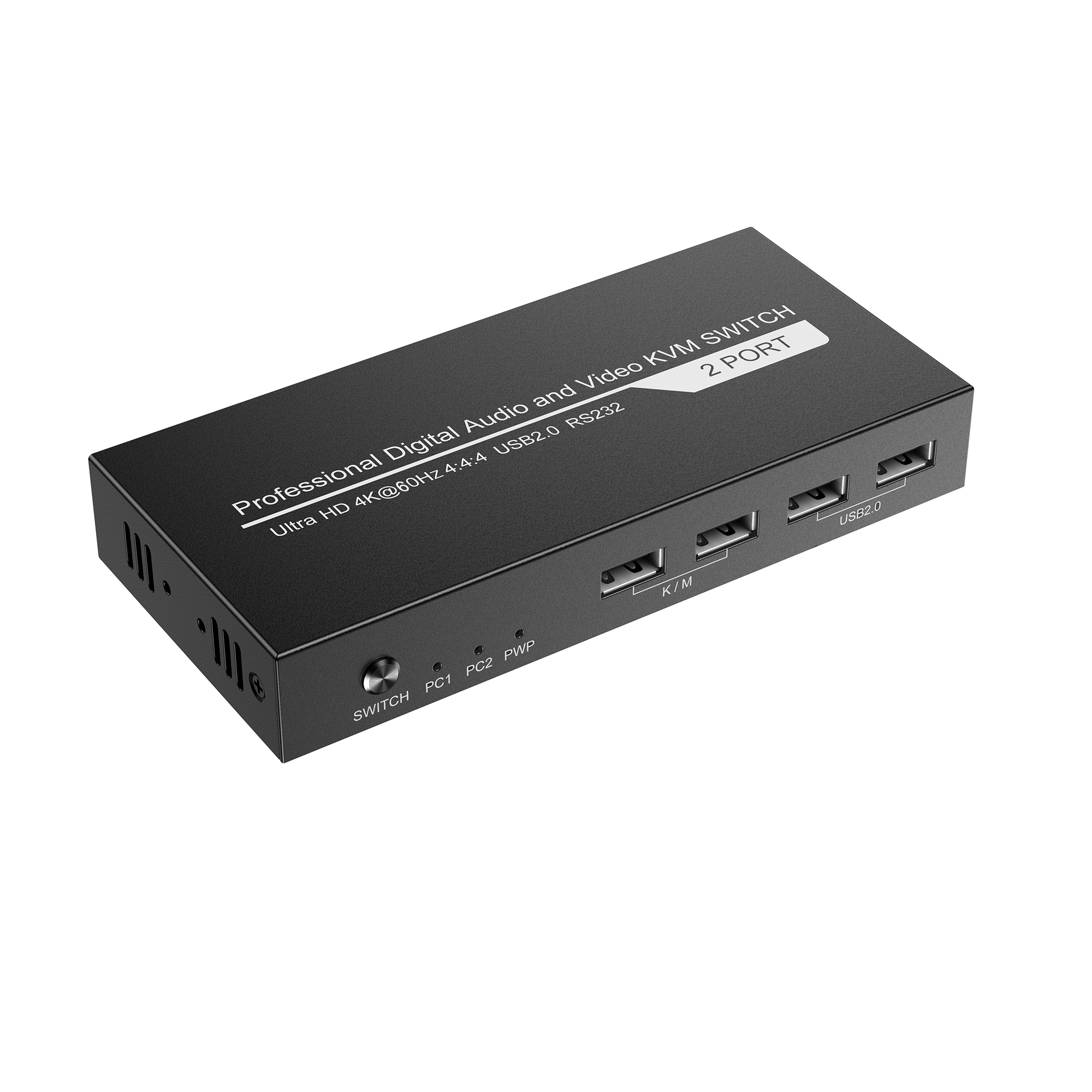 2 порта USB2.0 KVM переключатель 4K60hz HDTV для ПК 2 в 1 выход Клавиатура Мышь Переключатель Поддержка Hotkey & RS232 для принтера U disk