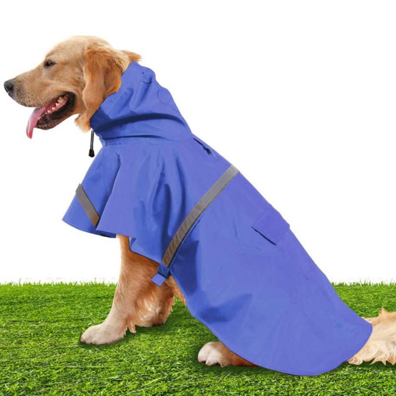 Hot Selling Dog Raincoat Poncho Adjustable Pet Waterproof Snowproof Clothes Reflective Large Dog Raincoat