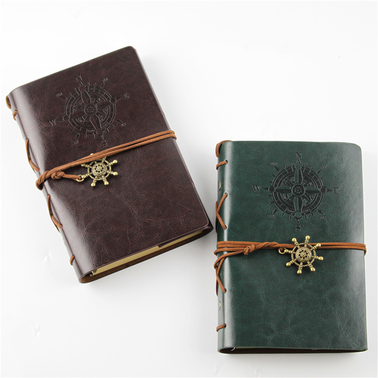 New style Vintage Pirate Anchors Notebook Leather Diary Notepad Loose Leaf Notebook