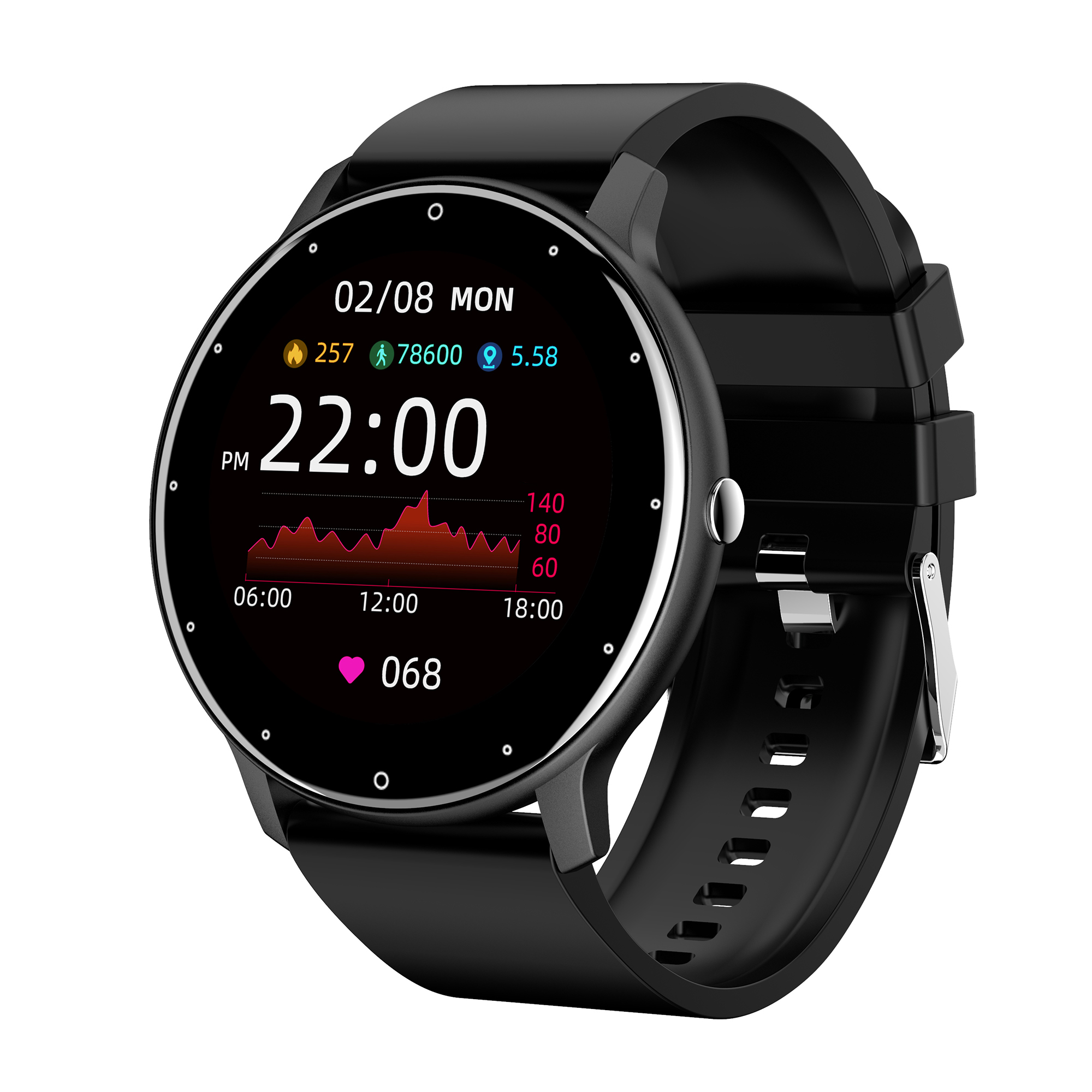 ZL02 Reloj Смарт-часы браслет полный сенсорный экран водонепроницаемый IP68 женские сердечного ритма, измеритель артериального давления, Мужская одежда для фитнеса, занятий спортом, умные часы