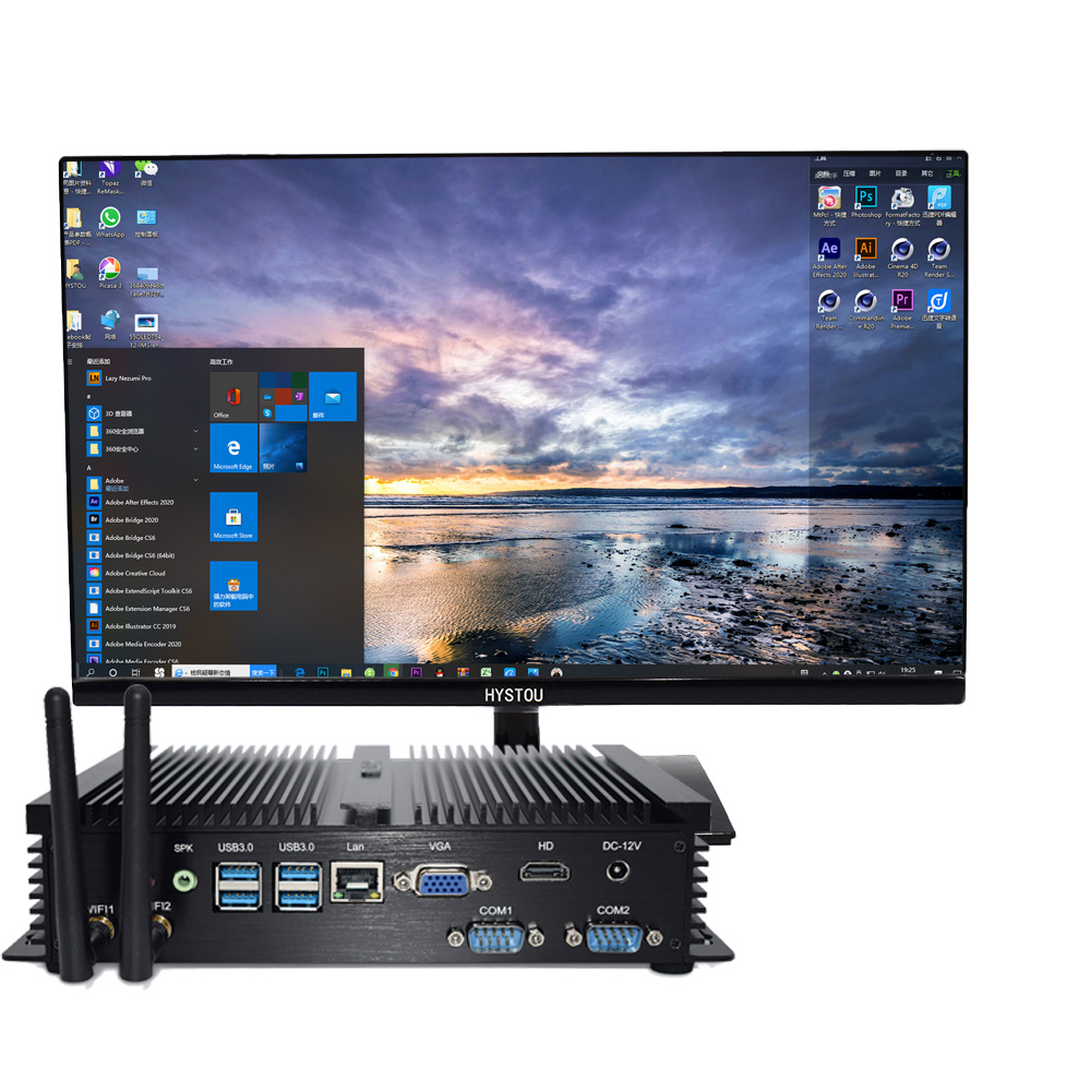 Недорогой компьютер, настольные компьютеры Win10 i5 4200u, прочный безвентиляторный промышленный ПК