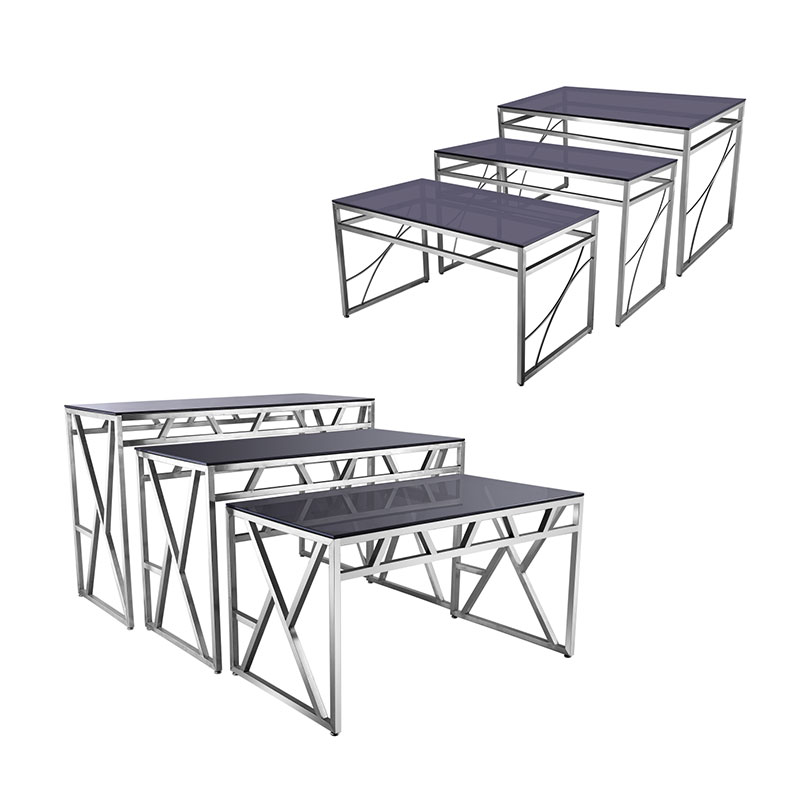 Hospitality buffet counter restaurant modern luxury design metal rectangular catering equipment dinner buffet table