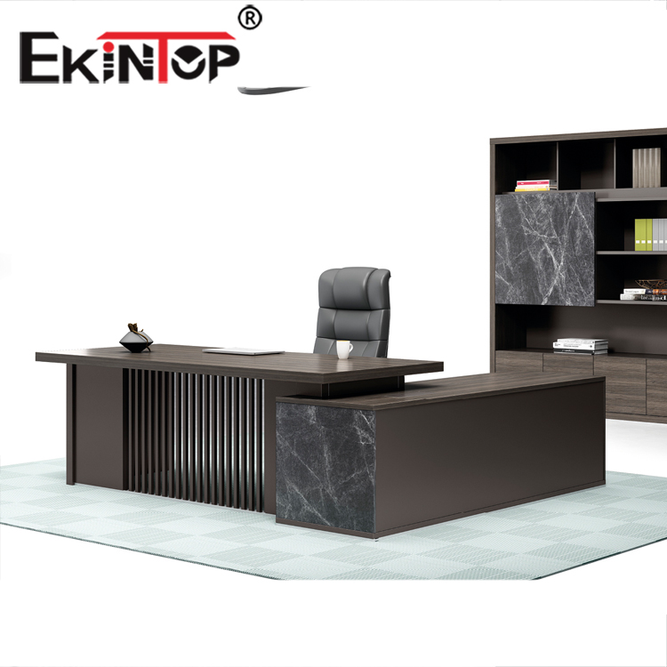 Популярный бесплатный образец Ekintop, l-образный деревянный офисный стол