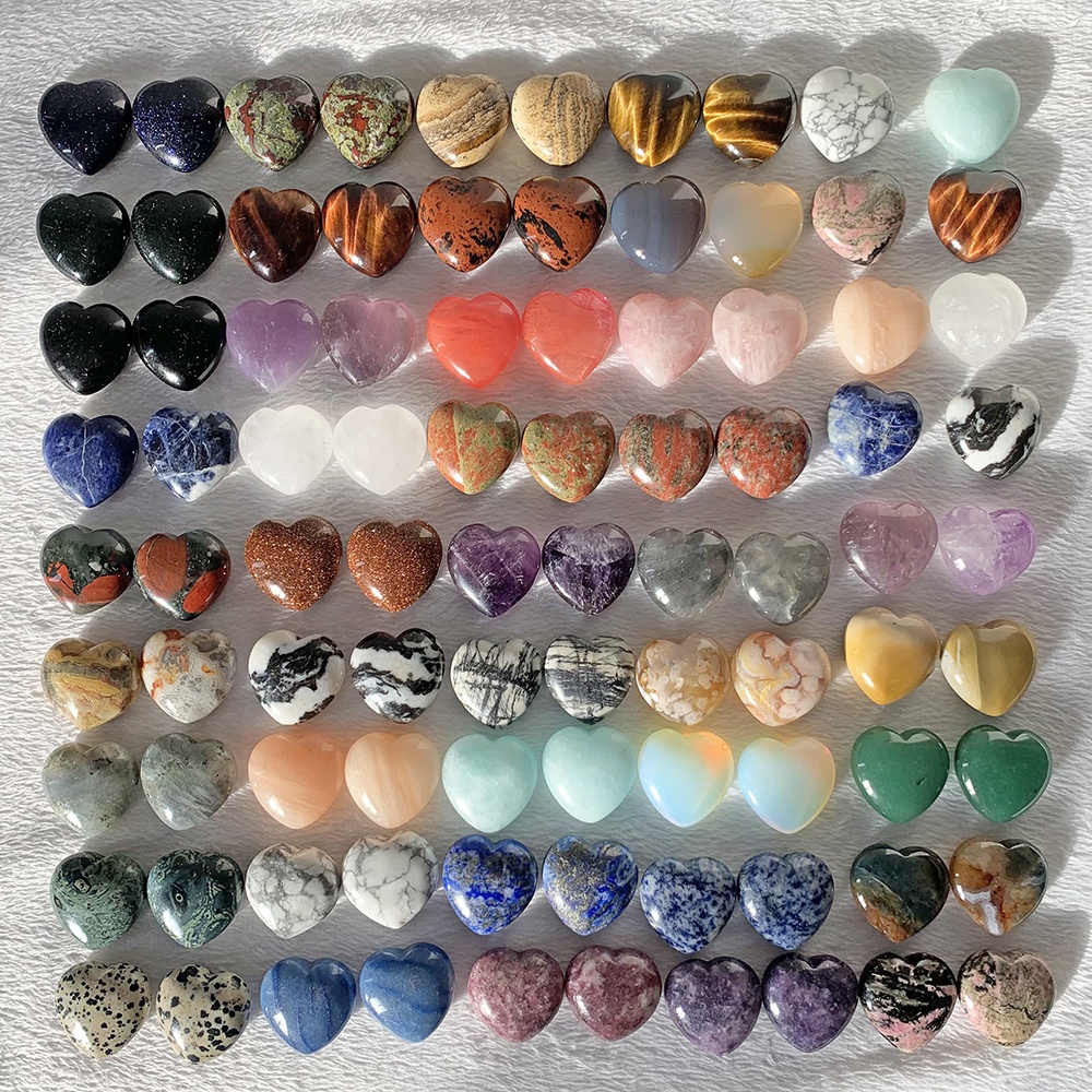 Wholesale Natural Crystal Cheap Price Small Polished Spiritual healing Quartz Love Heart Shape Pendant For Necklace
