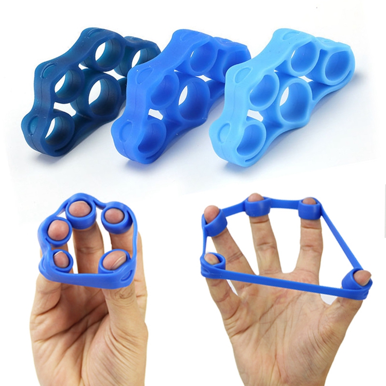 Hot Silicone Finger Gripper Strength Trainer Resistance Band Hand Grip Wrist Yoga Stretcher Finger trainer Exercise