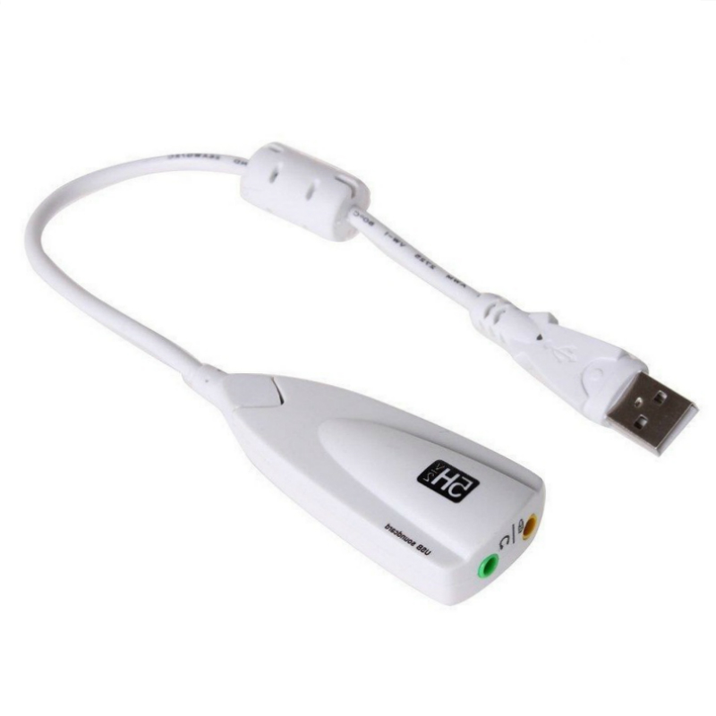 External USB Sound Card 5.1 Channel Audio Card Adapter 3.5mm Speaker Microphone Earphone Interface for PC Computer