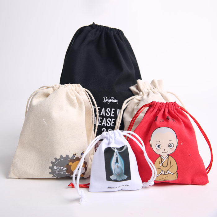 Оптовая продажа небольшой подарок холст ткань хлопок Муслин Drawstring мешок