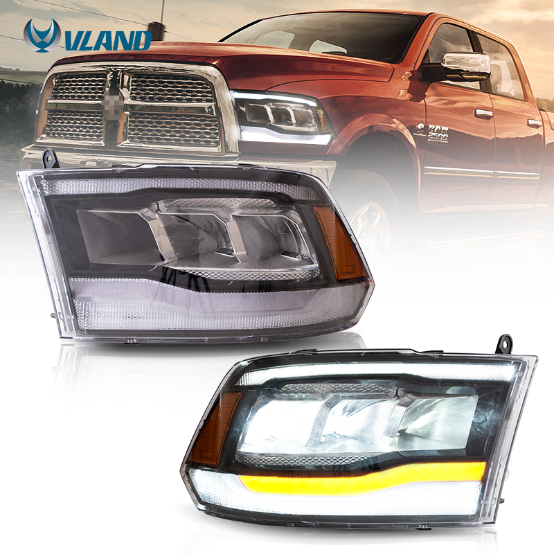 VLAND Заводские светодиодные фары RAM 1500 2500 3500 передняя фара 2009-2019 Автомобильная фара 2019-2021 для Dodge RAM2500 RAM3500 передняя фара