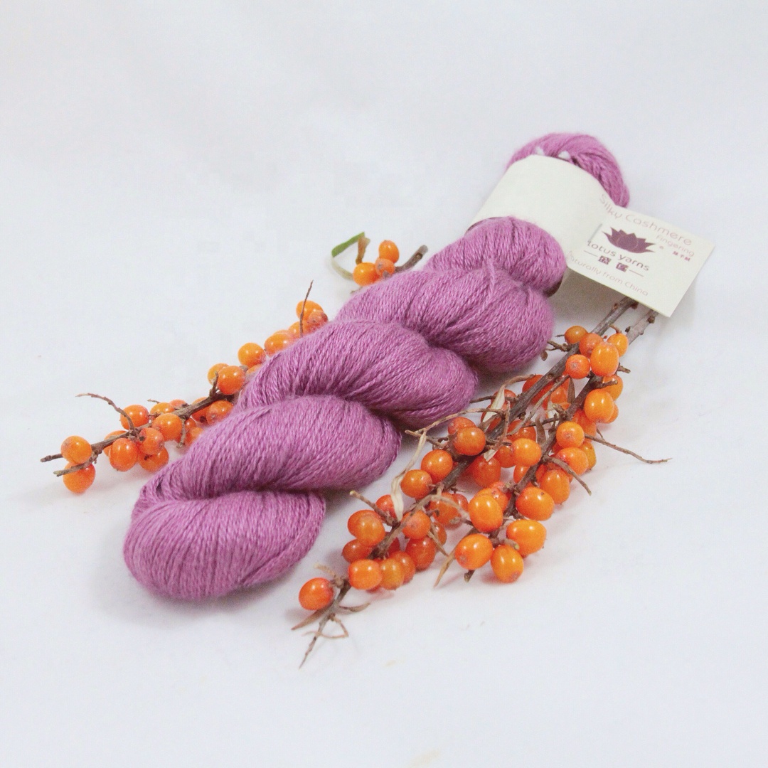 Lotus Yarn 365 м/55 грамм шелковая кашемировая смешанная пряжа для ручной вязки или вязания крючком