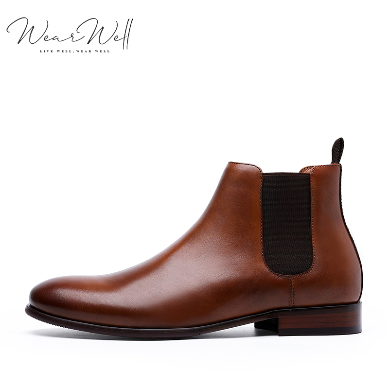 Wearwell Genuine Leather Shoes Men's Chelsea Boots With Italy Design