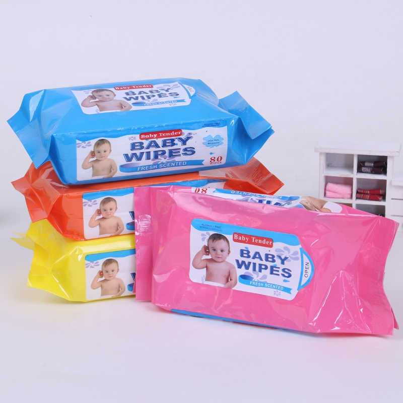 Customized packaging Wet Baby Wipes Baby Tender wipes Baby Cleaning wet tissue