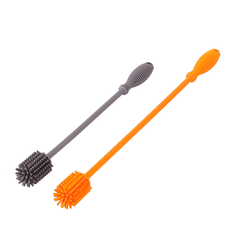 Wholesale Food Grade Flexible Silicone Long Bottle Brush Cleaner