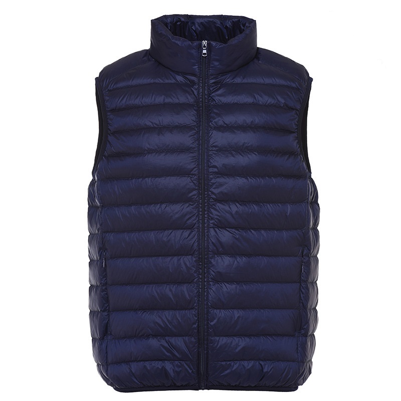 puffy vest winter autumn men's cotton vest navy sleeveless winter vest
