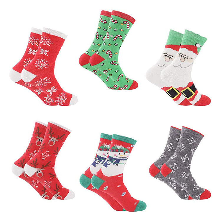 Free design custom christmas vacation funky happy casual socks for girl baby