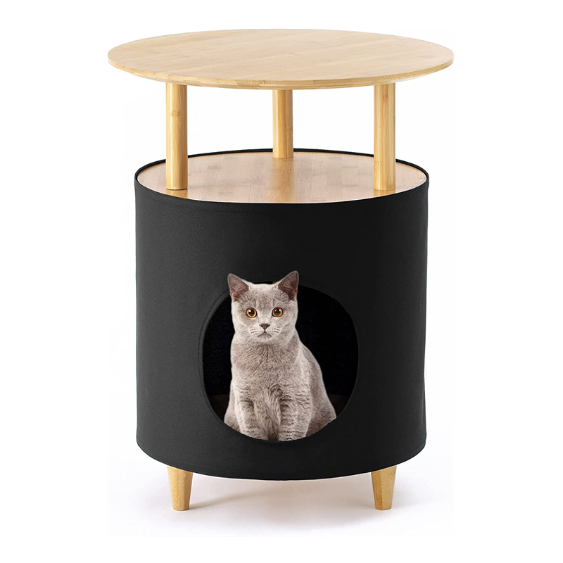Combohome Wholesale Wooden Coffee Bedside Desk With Cat House Outdoor Home Office Furniture Small Bed Side Table