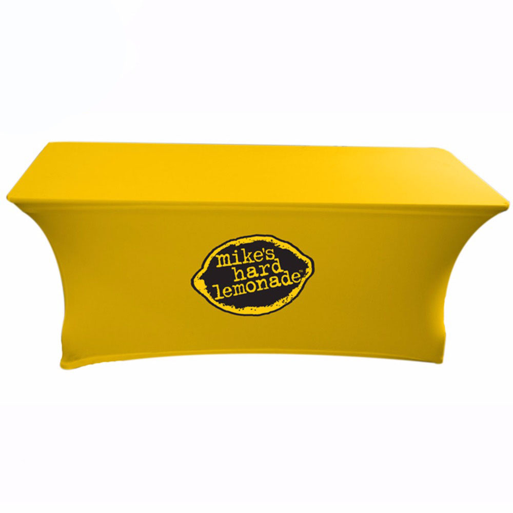 Custom Printed Fitted Stretch Rectangular Spandex Table Cover with Logo