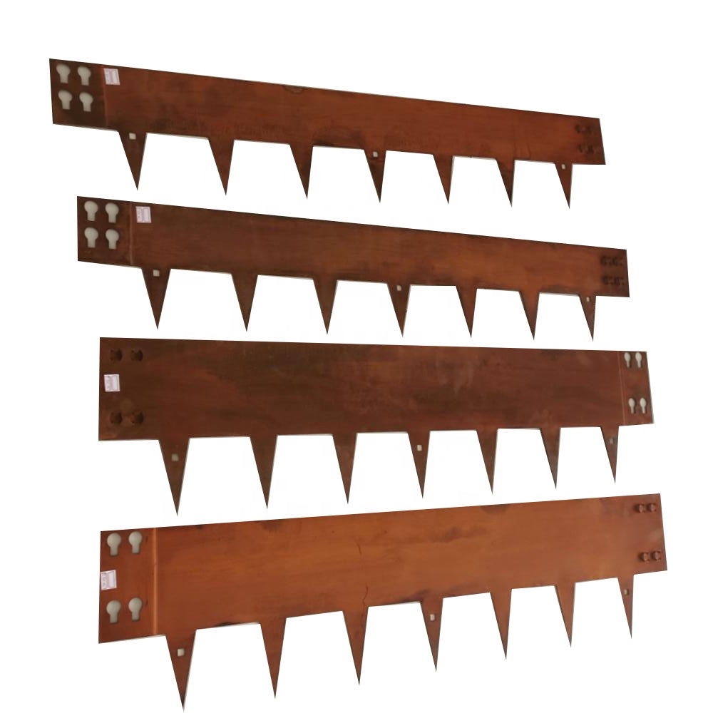 Galvanized CORTEN Steel Black Powder Coat Steel Landscape Edging