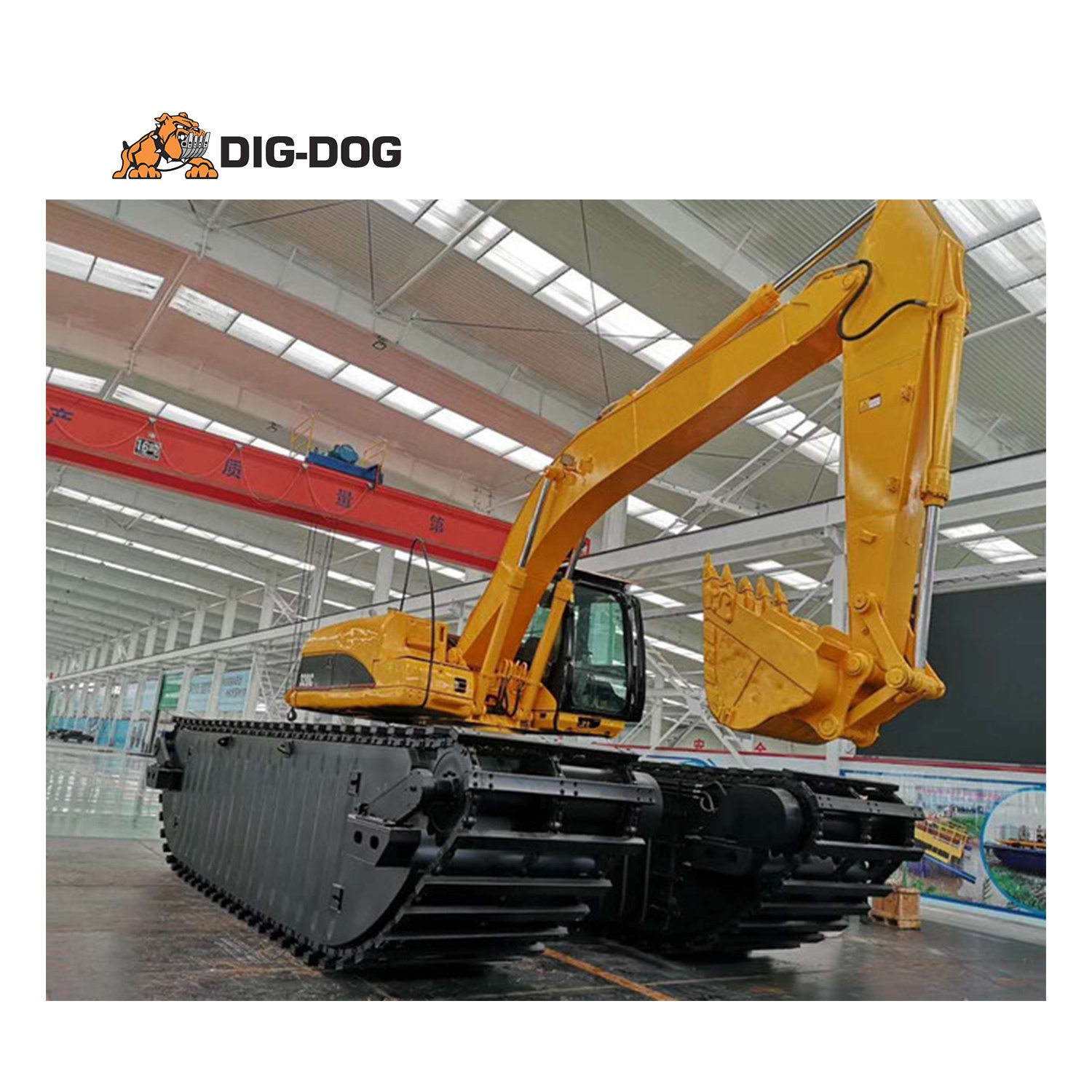 DIG-DOG amphibious dredger shallow water excavator amphibious dredger for excavator
