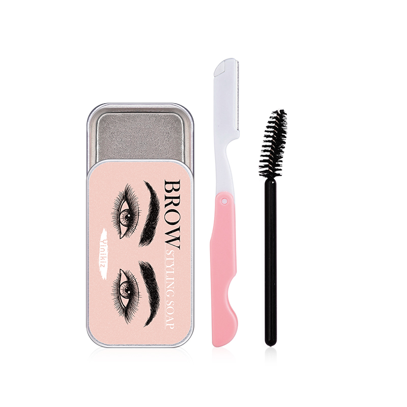 Private label 3D Feathery Brows Setting Gel Waterproof Soap Brow Makeup Kit Lasting Eyebrow Gel Women Styling Brows Soap