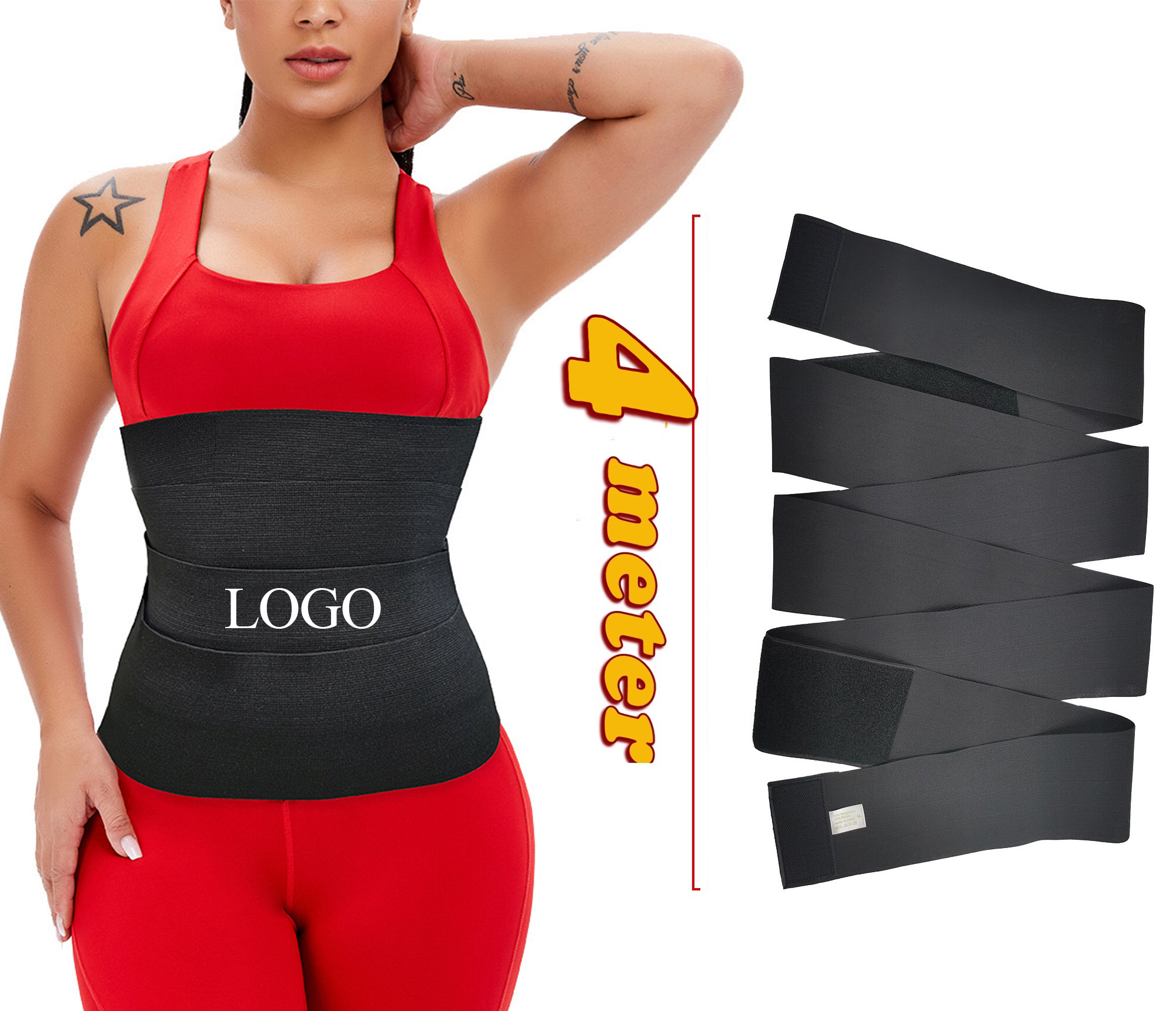 Factory direct sale elastic Belly Shaper Waist Trainer Bandage Tummy Wrap Belly Binding Wrap Slimming Waist for abdomen
