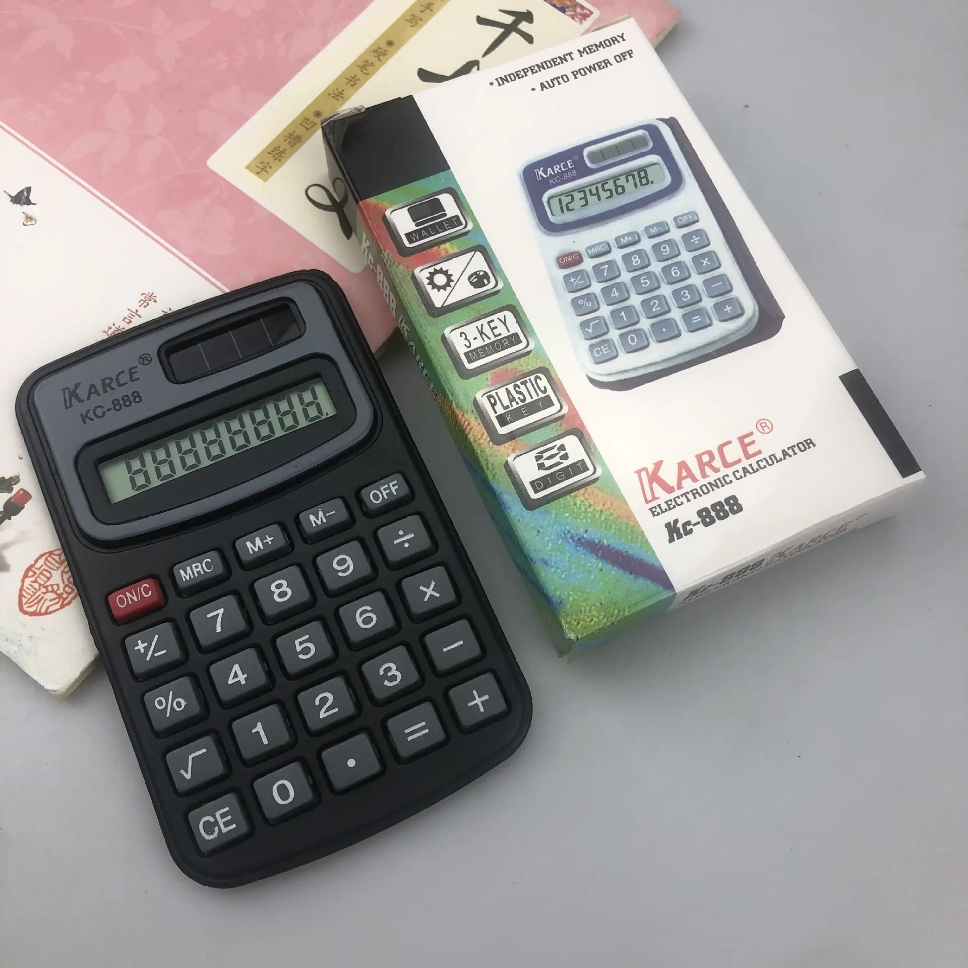 Epsilon Factory Price Promotion Gift 8 Digit Lcd Display Rubber Calculator Kc 888 Student Small Calculator