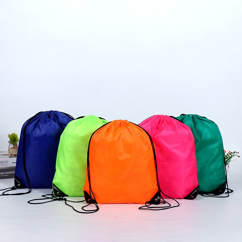 Promotional 32x40cm Blank polyester shoe drawstring bag shopping backpack bag in stock