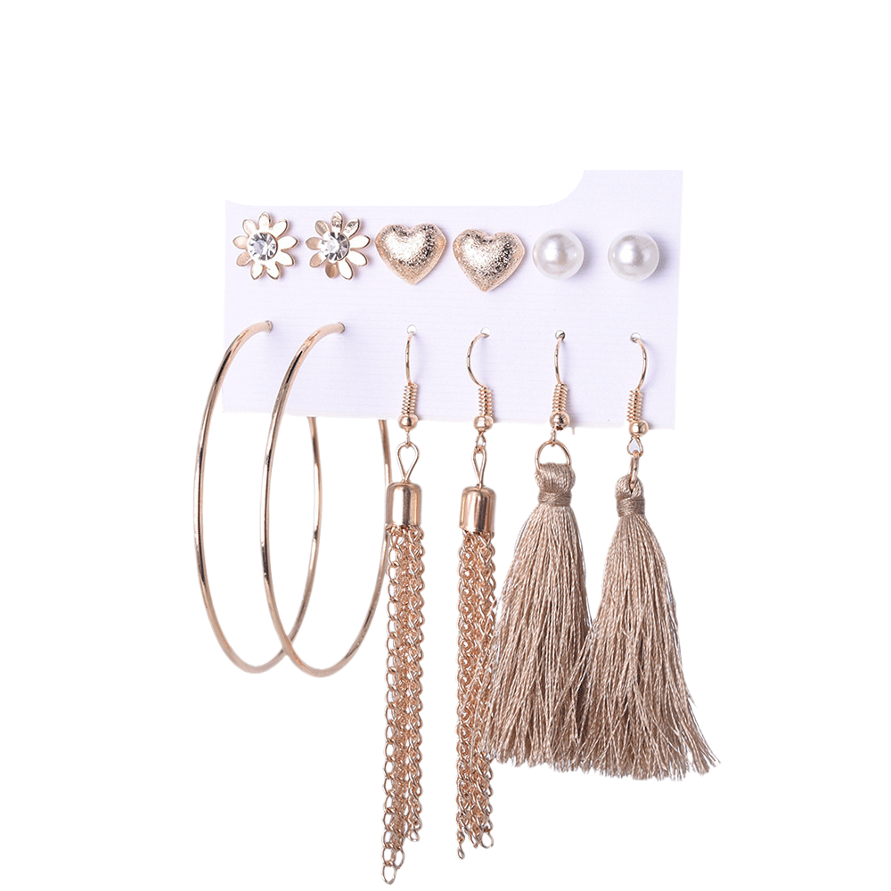 Exquisite 21524 hoop earrings alloy jewelry trendy pearl earrings earings for women 2021 jewelry set