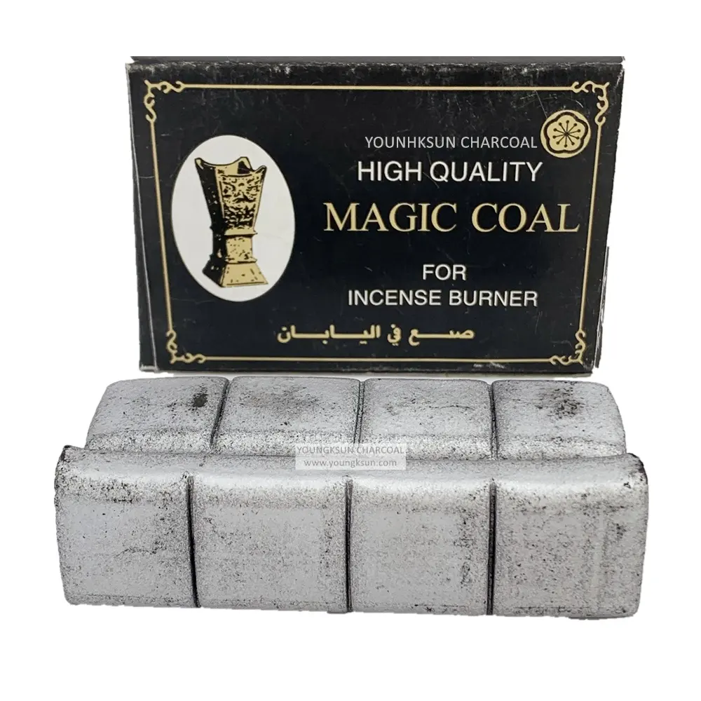 YKS High Value Long Burning Bamboo Silver Charcoal Magic Coal Incense Burner Charcoal