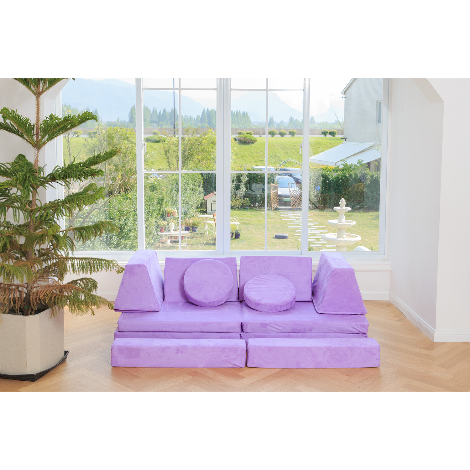 Oem Private Customized Kids Play Couch Sectional Sofa Fold Up Playing Mattress Sedue Cover Modern Couch