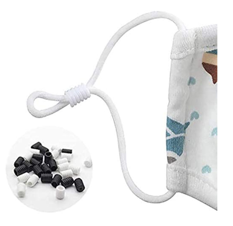 Wholesales Adjustment Silicone Cord Stopper Anti Slip Food Grade Silicone Cord Lock 500pcs a Bag