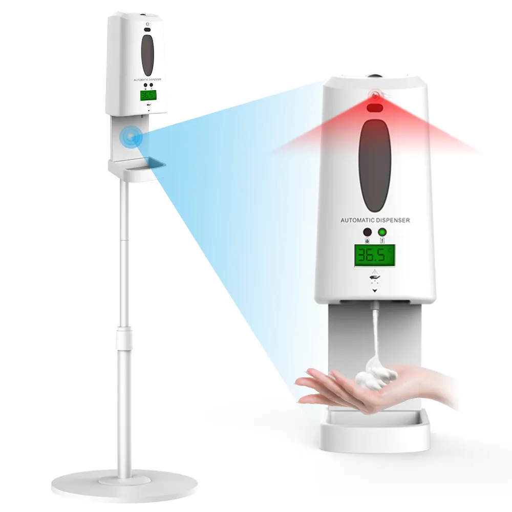 Walk through k9 k8 k3 pro airport hand facial thermal scanner human body temperature stand automatic soap dispenser