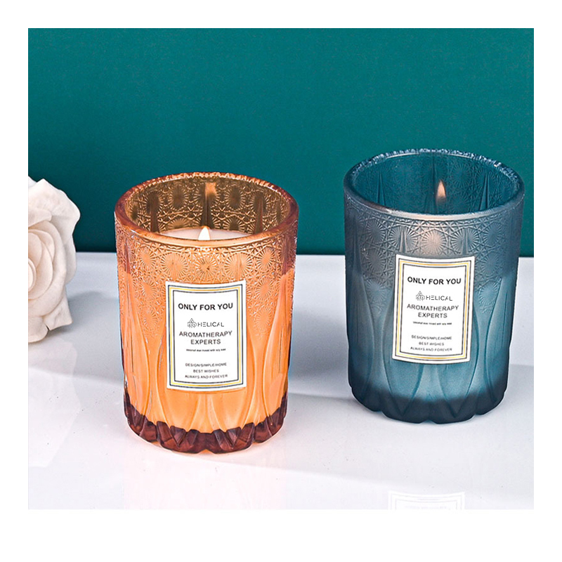 Good Quality 100ml 250ml 300ml Clear Glass Candle Jar With Lid  New Arrival Glass Ceramic Cement Empty Candle Jars