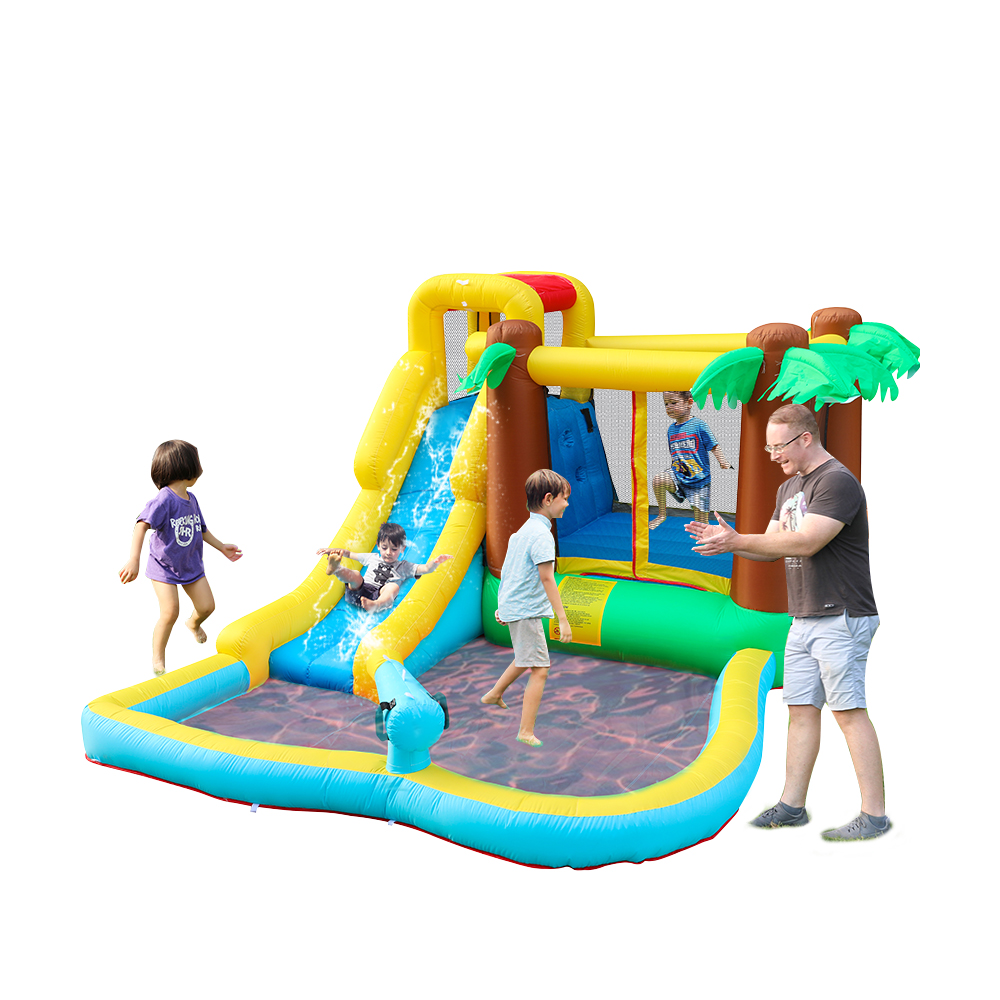 Coconut tree theme commercial Inflatable Bouncer slide castle for children outdoor and indoor
