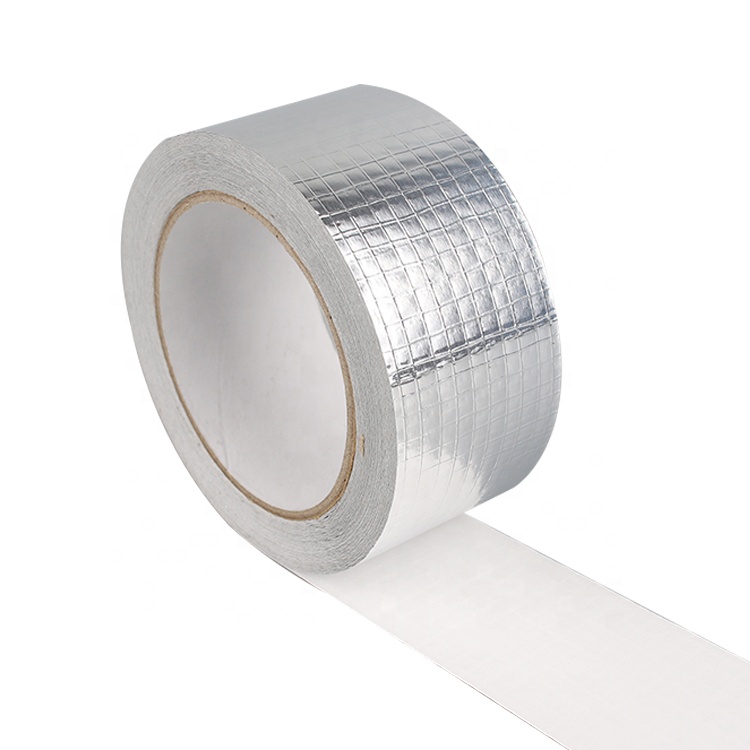 HVAC Alu Hot Melt Glue Good Resilience Square Heat Resistance 5*5 Reinforced Aluminum Foil Tape
