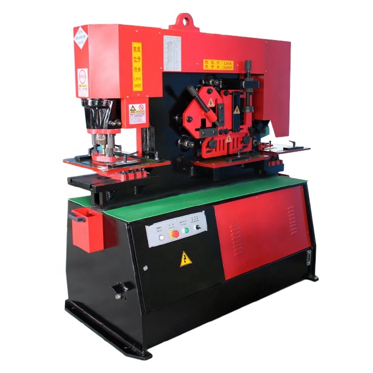 Hydraulic Q35Y ironworker for 16mm plate steel shearing angle square round steel hole punching metal woking combine