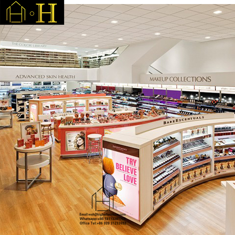 Make up shop Display Furniture small cosmetic store design for interior decoration
