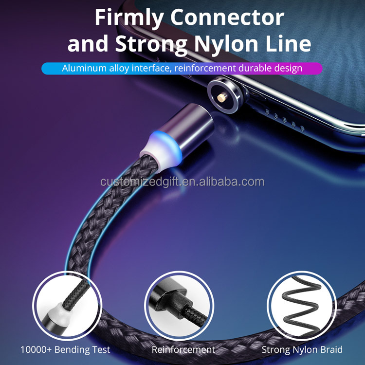 High Quality Charging Line For Apple Data Cable / For iPhone Charger Usb Cable Elough Quick Magnetic Charger 4.0 Micro USB Cable