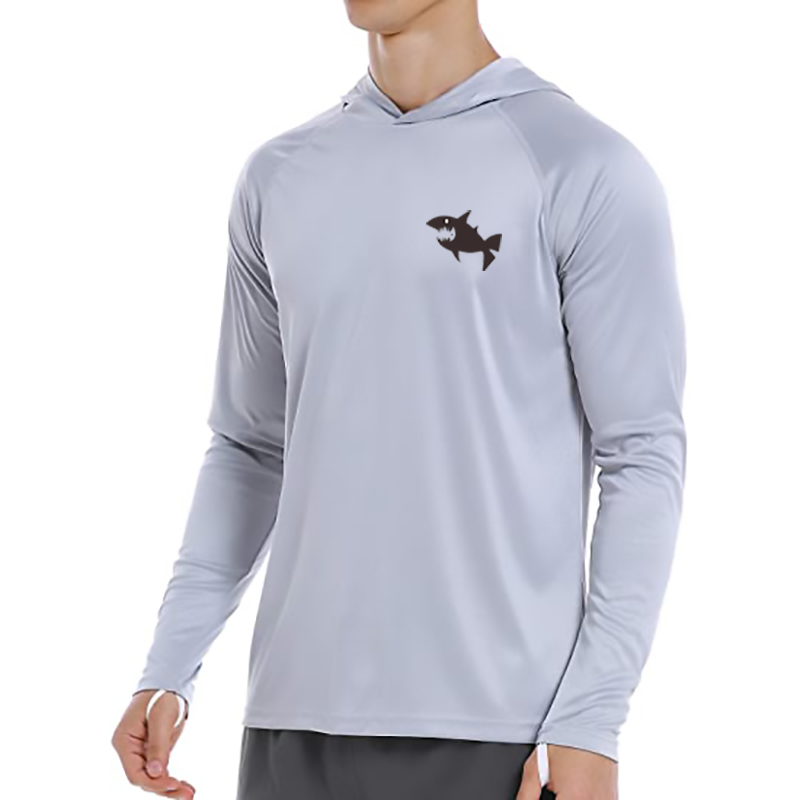 Mens UPF 50+ UV Protection Hoodie Shirts Long Sleeve Sun Fishing Shirts