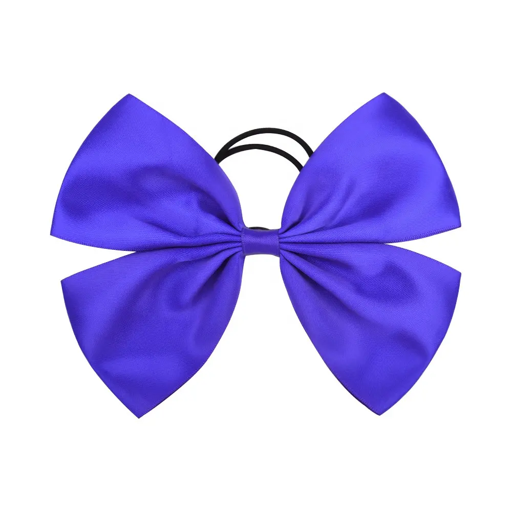 E-Magic Fashion Printing Solid Candy Color hair bows Charming Cheap Hair Bows Baby Girls Hair elastic rubber band