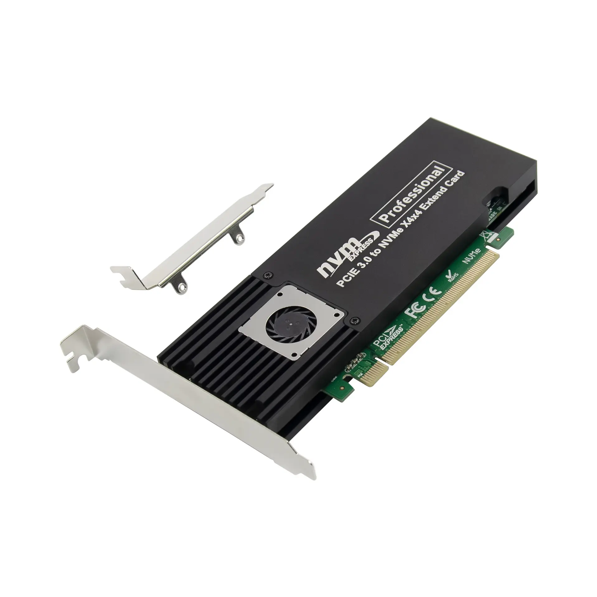 PCIe x16 ASM2824 to 4 port M.2 NVMe SSD Adapter expansion card Quad mkey nvme to pci-e converter