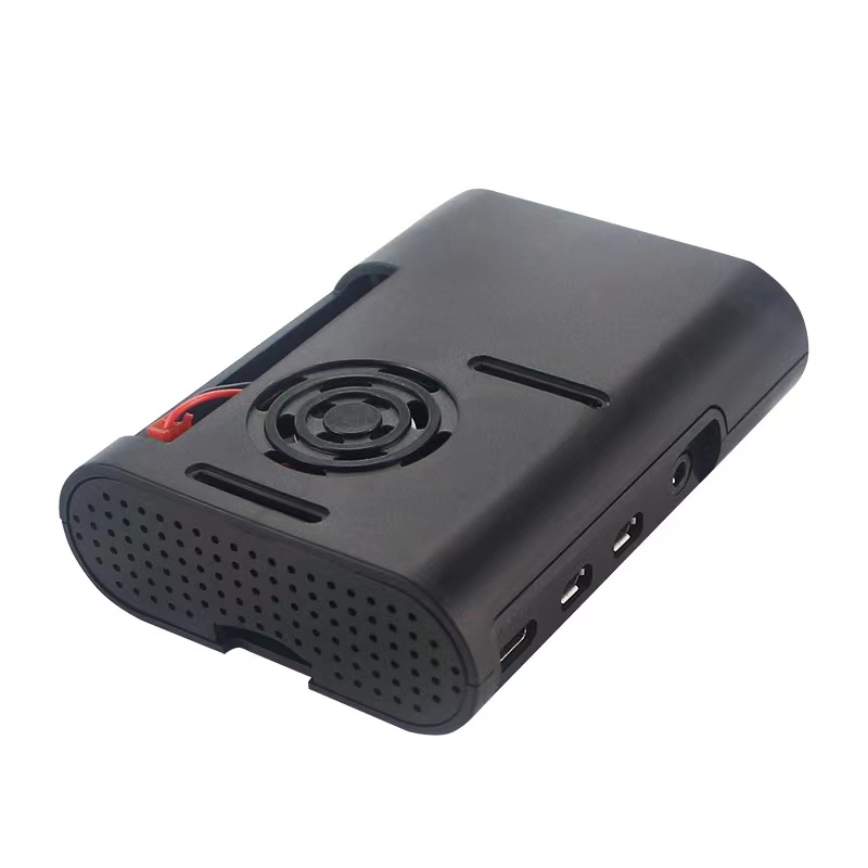 2023 корпус для Raspberry Pi 4b черного цвета с охлаждающим вентилятором