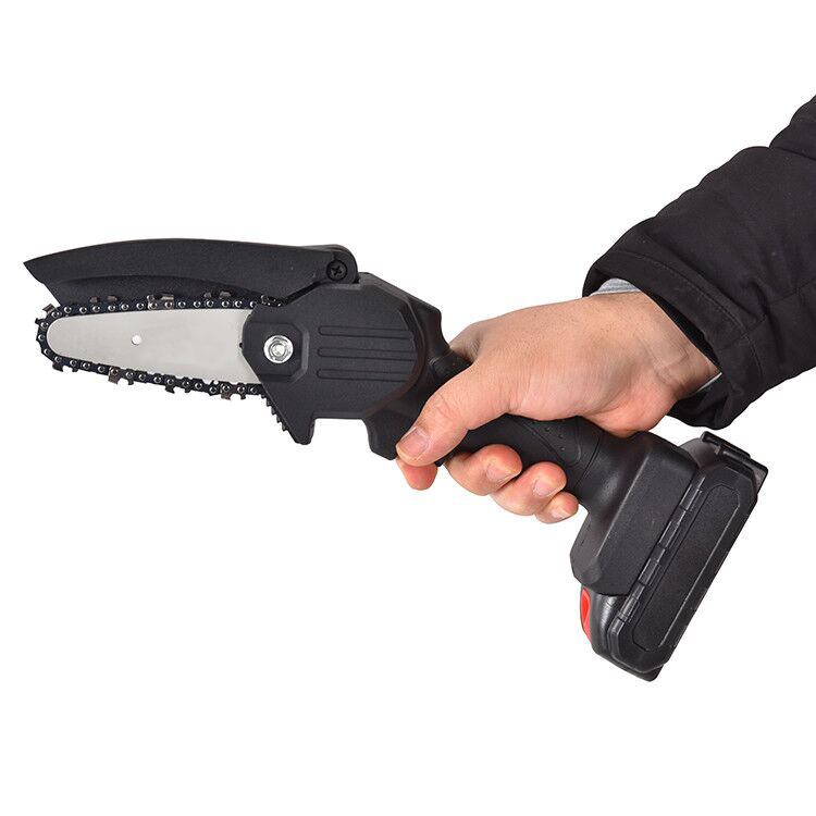 Professional 4'' Cordless Chain Saw Electric Mini Hand-held Portable Cordless Mini 4-inch Battery Chainsaw