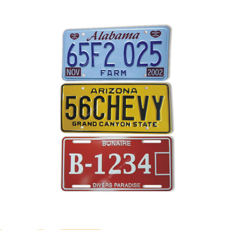 Car accessories custom reflective american size car license plate