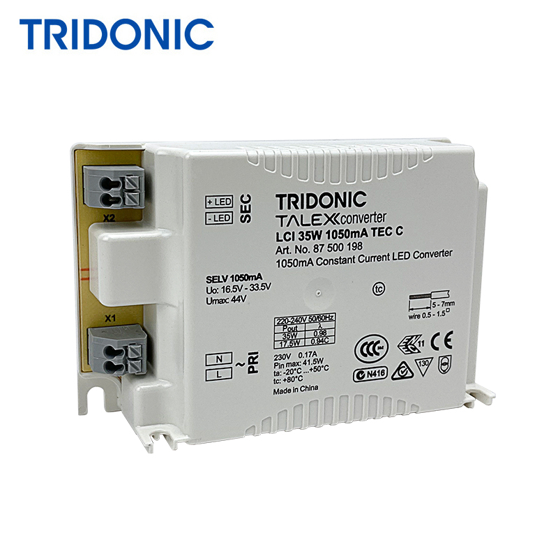 TRIDONIC 220V 35W 1050mA светодиодный драйвер постоянного тока для панельная индикаторная лампа потолочного светильника