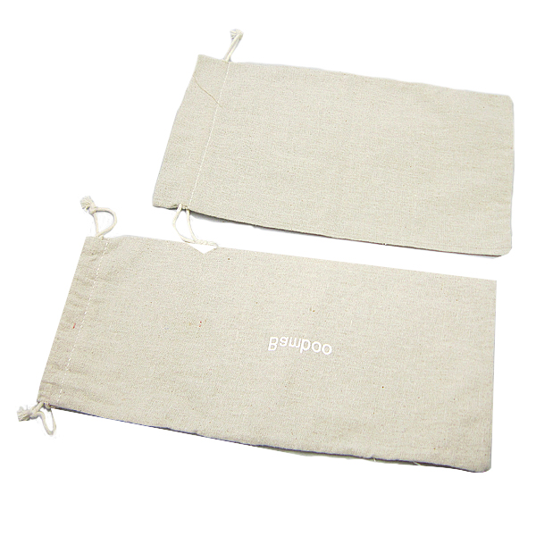 Can be customized LOGO environmentally-friendly square bottom white flax cotton bag burlap Linen Cotton Bag
