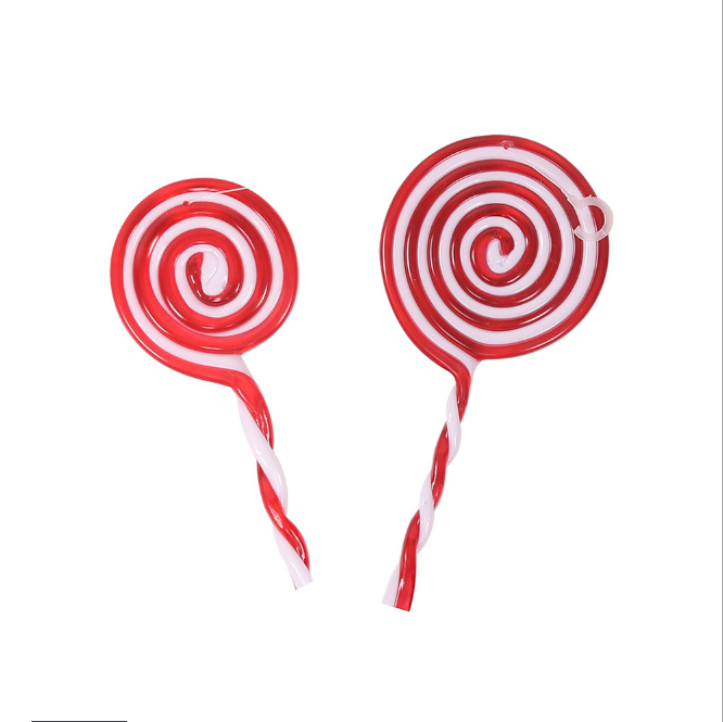 New Christmas lollipop decorations Christmas tree decorations red and white candy Christmas tree accessories