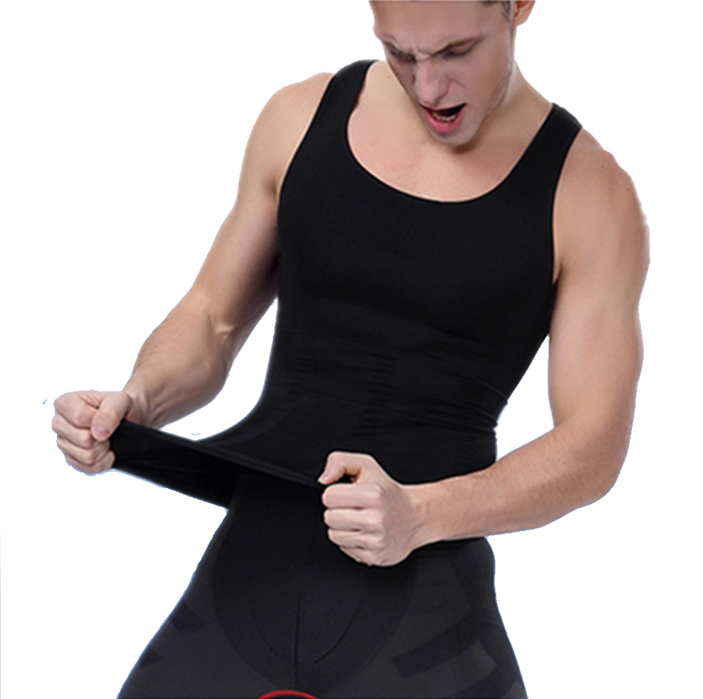 Мужская Body Shaper для похудения рубашка животика талии жилет похудеть рубашки корректирующие body shaper