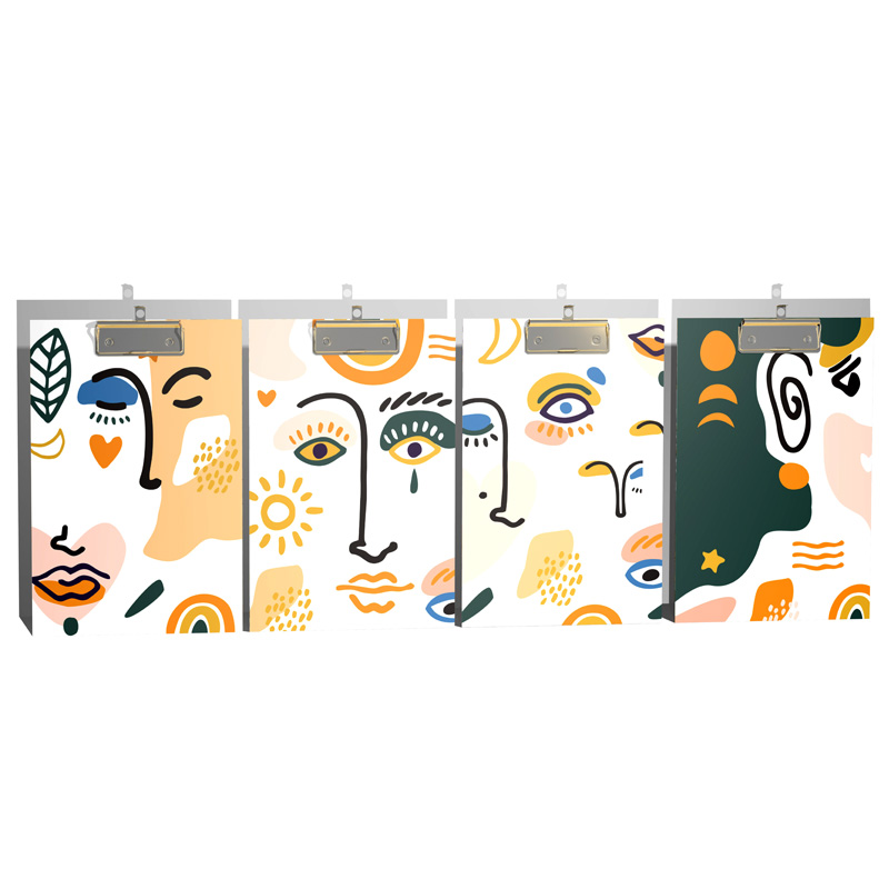 Kawaii stationery custom sublimation clipboard blank leather clip board for student
